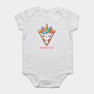 Cute Pizza Unicorn Lover, Love Eating Pizza Baby Bodysuit